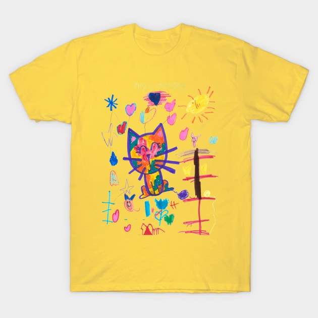 Rainbow Cats - Homeschool Art Class 2021/22 Artist Collab T-Shirt by Steph Calvert Art